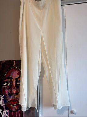 SALE- Lane Bryant Chiffon Overlay Peek-a-Boo Split Leg Pants 26W